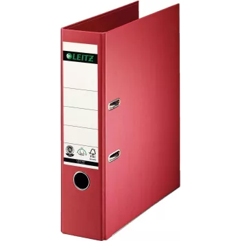 LEITZ 180° Archivador A4 80 mm Rojo Cartón Revestimiento de papel completo 1007-00-25