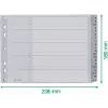 Leitz Índice alfabético A-Z, A4, pestañas de plástico gris sobre cartón de 250 g/m², 20 partes, perforación universal de 11 agujeros 1262-01-00