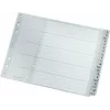 Leitz Índice alfabético A-Z, A4, pestañas de plástico gris sobre cartón de 250 g/m², 20 partes, perforación universal de 11 agujeros 1262-01-00