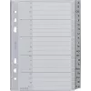 LEITZ separador A-Z A5 de polipropileno 20 hojas gris con portada de cartón etiquetable 1265-00-00