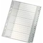 LEITZ separador A-Z A5 de polipropileno 20 hojas gris con portada de cartón etiquetable 1265-00-00