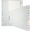 Leitz Separadores A4 en blanco, polipropileno, gris, 10 piezas, taladro universal 1270