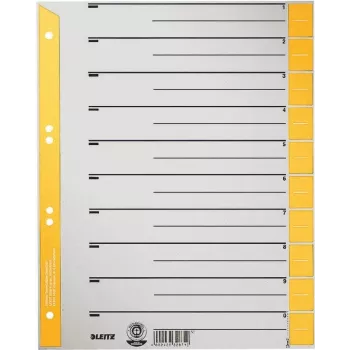 LEITZ A4 Separadores Amarillo 160 g/m² pack de 25 16523015
