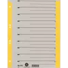LEITZ separadores A4 de sobreancho de cartón kraft, 230 g/m², gris con pestañas amarillas en blanco, set de 10 piezas 1652-00-15