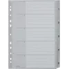 LEITZ Separadores de índice A4 Extra Wide PP 1-5, gris con portada escribible 1283-00-85