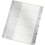 LEITZ Separadores de índice A4 Extra Wide PP 1-5, gris con portada escribible 1283-00-85