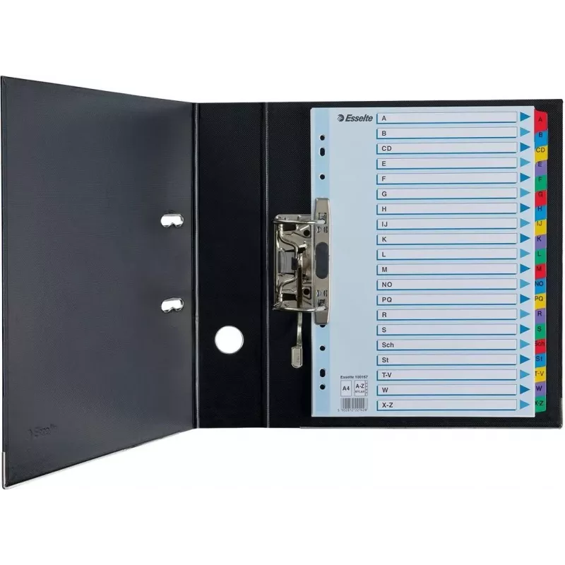 Esselte A4 Mylar Separadores con índice A-Z, 20 partes, multicolor (100167)