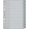 LEITZ Índice de plástico A5, numerado 1-10, gris, 10 elementos, polipropileno, 0,12 mm, con portada etiquetable 1285-00-00