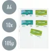 LEITZ Funda presentadora de tarjetas de visita para 16 tarjetas, A4, PP transparente, 0,11 mm, apertura lateral, apta para archivo (4758-30-03)