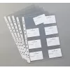 LEITZ Funda presentadora de tarjetas de visita para 16 tarjetas, A4, PP transparente, 0,11 mm, apertura lateral, apta para archivo (4758-30-03)