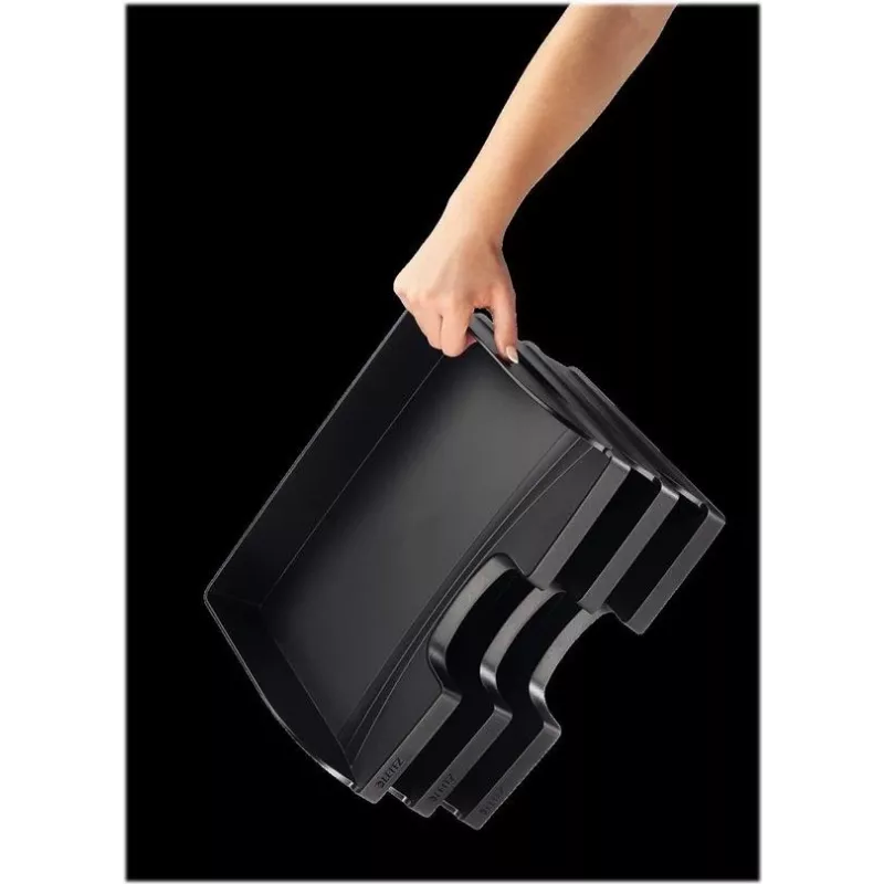Leitz Click & Store Caja de almacenamiento de documentos A4, Negra, cartón laminado, 363 x 273 x 70 mm 5218-00-95