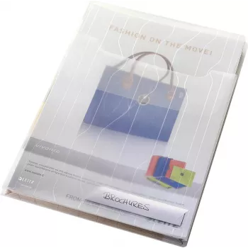 LEITZ CombiFile Maxi A4 Funda combinada de presentación y archivo, transparente, 0,20 mm PP, pack de 10 (4727-00-03)