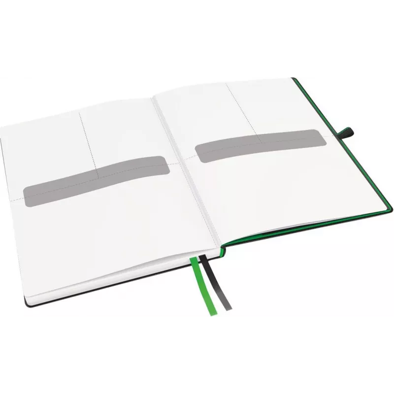 LEITZ Complete Cuaderno, formato iPad, cuadriculado, 80 hojas papel marfil 96 g/m², aspecto piel, negro 4473-00-95
