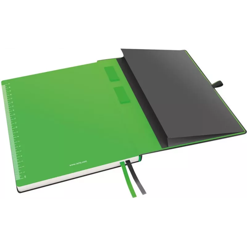 LEITZ Complete Cuaderno, formato iPad, cuadriculado, 80 hojas papel marfil 96 g/m², aspecto piel, negro 4473-00-95