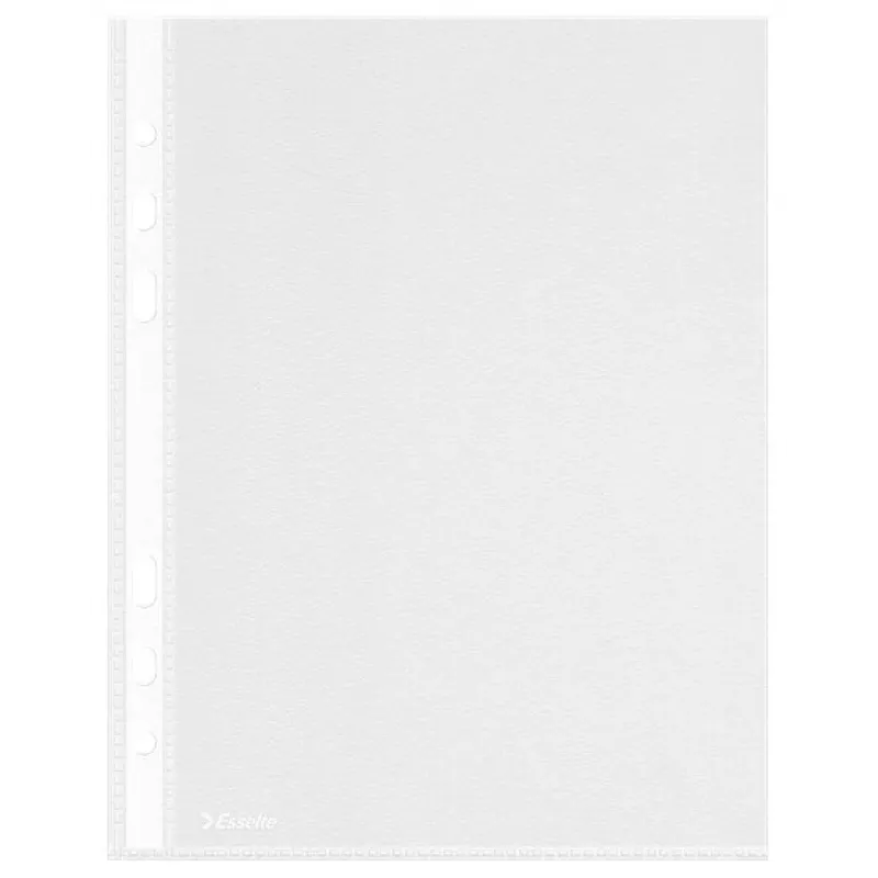 LEITZ Esselte Fundas A5 multitaladro 50 micras transparente pack de 100 23782