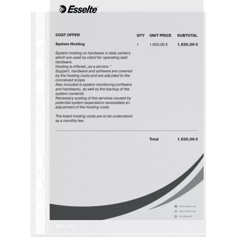 LEITZ Esselte Fundas A5 multitaladro 50 micras transparente pack de 100 23782