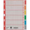 LEITZ separador de cartón extragrueso, en blanco, A5, 6 partes, gris 230 g/m², portada con cuadrícula para escribir 4355-00-85