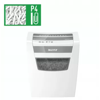 LEITZ IQ Home Office S P-4 Destructora de documentos de corte en partículas, 8 hojas, 10 L, blanca (80360000)