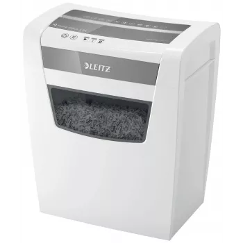LEITZ IQ Home Office S P-4 Destructora de documentos de corte en partículas, 8 hojas, 10 L, blanca (80360000)