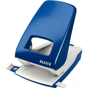 LEITZ Nexxt 5138 azul perforadora de 40 hojas y 2 agujeros con base metálica y parte superior de plástico 5138-00-35