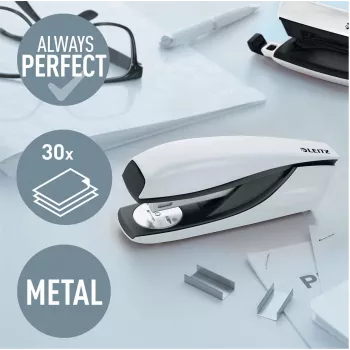 Leitz NeXXt 5502 WOW Grapadora de metal blanca 40 x 145 x 58 mm 260 g 5502-10-01