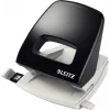 Leitz NeXXt Perforadora de mesa, 30 hojas, 2 agujeros, 5,5 mm, A4-A6, Folio, US-Quart, metal y plástico, Negra 5005-00-95