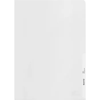 LEITZ re:cycle A4 Funda de presentación, 100 % PP reciclado, 0,13 mm granulado, abierta por arriba y por los lados, transparente, pack de 10 4401-10-03