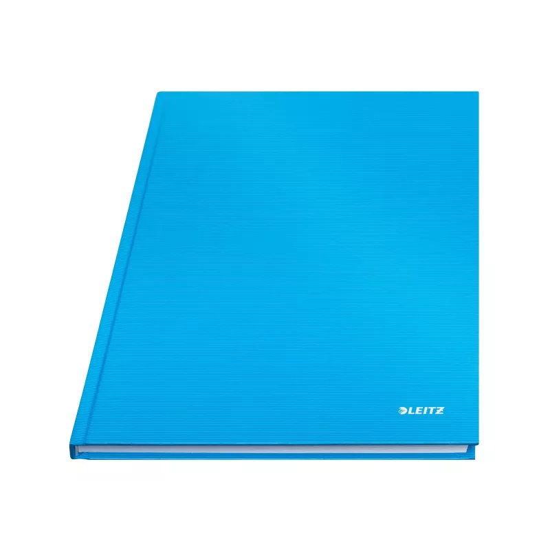 LEITZ Solid Cuaderno A4 rayado negro 80 hojas tapa dura cosido con goma, portabolígrafos, marcapáginas y bolsillo interior 46640030