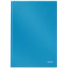 LEITZ Solid Cuaderno A4 rayado negro 80 hojas tapa dura cosido con goma, portabolígrafos, marcapáginas y bolsillo interior 46640030