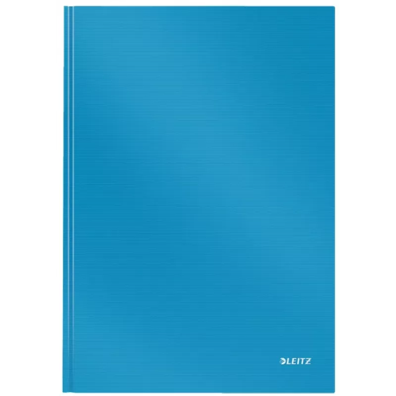 LEITZ Solid Cuaderno A4 rayado negro 80 hojas tapa dura cosido con goma, portabolígrafos, marcapáginas y bolsillo interior 46640030