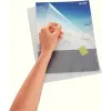 LEITZ funda de documentos estándar A4, polipropileno, granulado, azul, 0,13 mm, abierta por arriba y por los lados, segura para documentos, con pestaña 4000-00-35