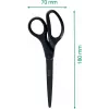 Leitz Titanium Quality Tijeras 180 mm, hojas de acero inoxidable con recubrimiento de titanio, mangos ergonómicos Soft-Grip, Negro/Rojo, para papel y tela 5419-60-95