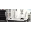 Leitz WOW 5008 organizador de escritorio, blanco brillante, 4 compartimentos, diseño cúbico 5008-10-01