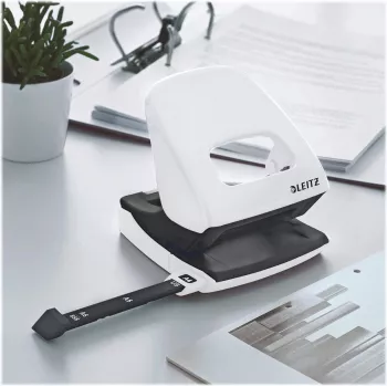 Leitz WOW 5008 organizador de escritorio, blanco brillante, 4 compartimentos, diseño cúbico 5008-10-01