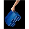 Caja de almacenamiento Leitz WOW A4, azul metálico, 70 mm de lomo, Click & Store 5218-00-35
