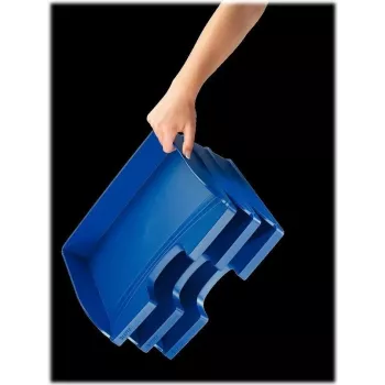 Caja de almacenamiento Leitz WOW A4, azul metálico, 70 mm de lomo, Click & Store 5218-00-35