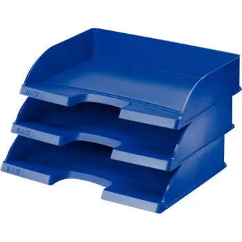 Caja de almacenamiento Leitz WOW A4, azul metálico, 70 mm de lomo, Click & Store 5218-00-35