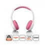Lenco HP-010BU Auriculares para niños, Rosa A004977