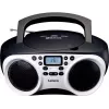 Lenco SCD-501 WH Reproductor de CD portátil con Bluetooth, radio FM, reproducción USB-MP3, Blanco/Negro