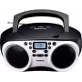 Lenco SCD-501 WH Reproductor de CD portátil con Bluetooth, radio FM, reproducción USB-MP3, Blanco/Negro