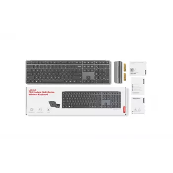 Lenovo 700 Teclado Inalámbrico Multidispositivo Moderno Lituano Luna Grey