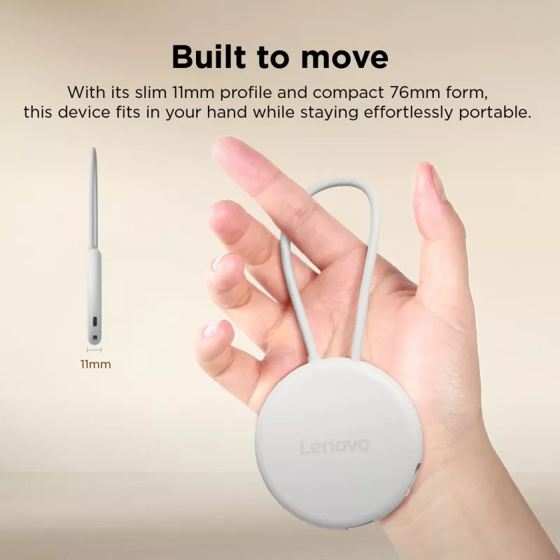 Hub USB-C Lenovo Slim GX91V16416, HDMI 2.1, USB 10 Gbit/s, Seashell