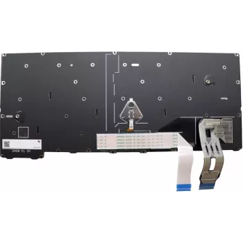 Lenovo Teclado para portátil ThinkPad T14 Gen 2 / T15 Gen 2 / P14s Gen 2 / P15s Gen 2 / L14 Gen 2 / L15 Gen 2 / E14 Gen 2 / E15 Gen 2 / X13 Gen 2 / X13 Yoga Gen 2, distribución china, retroiluminado, marco plateado, teclas negras, TrackPoint, FRU 5N21M38485