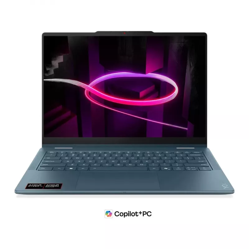 Lenovo Yoga 7 Gen 11 14AGP11 Ryzen AI 5 435 14 inch WUXGA táctil OLED 400nits 60Hz brillante 16GB LPDDR5X-8000 SSD512 Radeon 840M Graphics 5.0MP + IR 70Wh Win11 Tidal Teal