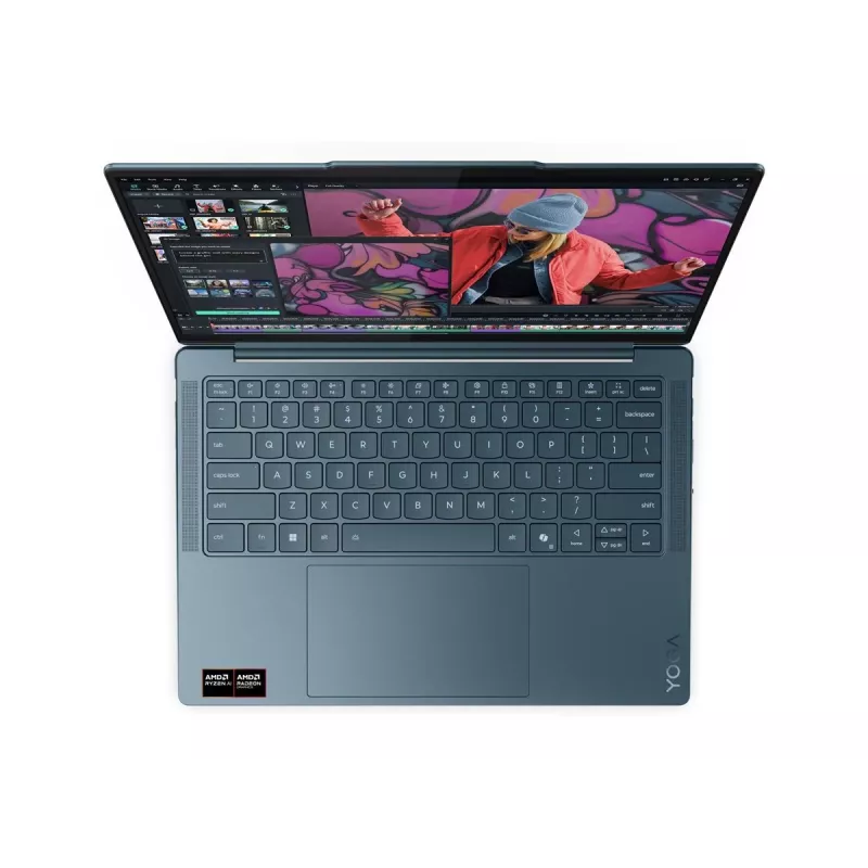 Lenovo Yoga Slim 7 14AKP10 AMD portátil 14 inch OLED WUXGA, Tidal Teal, AMD Ryzen AI 7 350, 16GB LPDDR5X, 512GB SSD, Windows 11 Home
