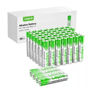 LEPRO 130001-48 AAA R3 Pilas alcalinas, pack de 48 | 1,5V de larga duración, sin mercurio