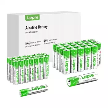 LEPRO 130003-48 Pilas alcalinas AA/AAA, pack de 48