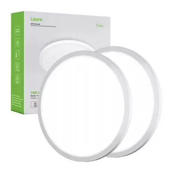 LEPRO 1500038-DW-EU-2 Lámpara de techo, 18W, 1800 lm, pack de 2