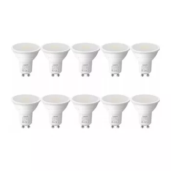 LEPRO 200081-DW-EU-10 Bombilla LED GU10, 4,5 W, 345 lm, 6500K Blanco luz de día, ángulo de apertura 100°, pack de 10