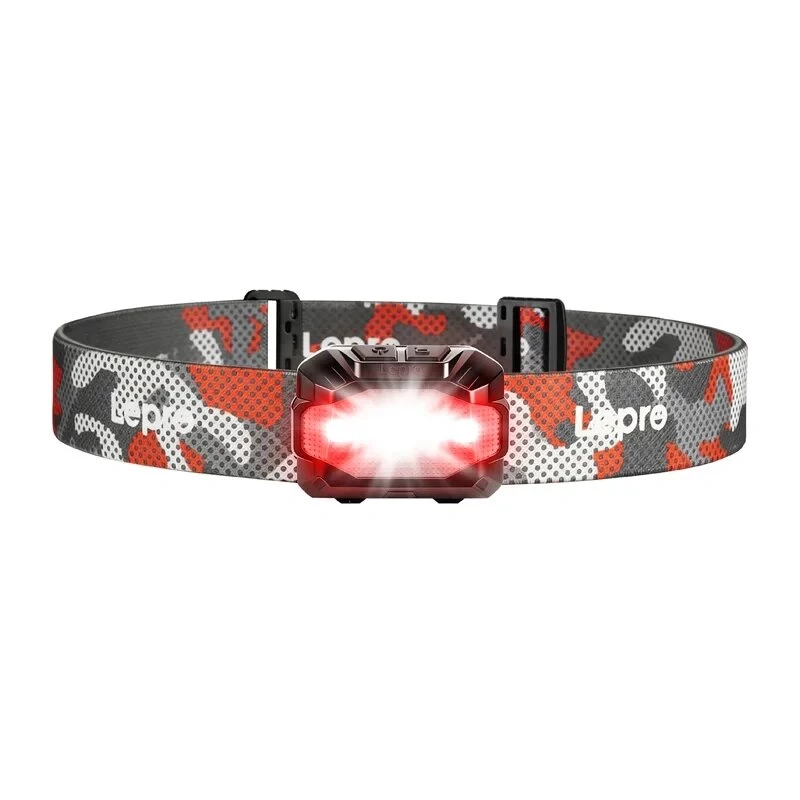 LEPRO 320023 300 lm linterna frontal recargable con modos de luz roja